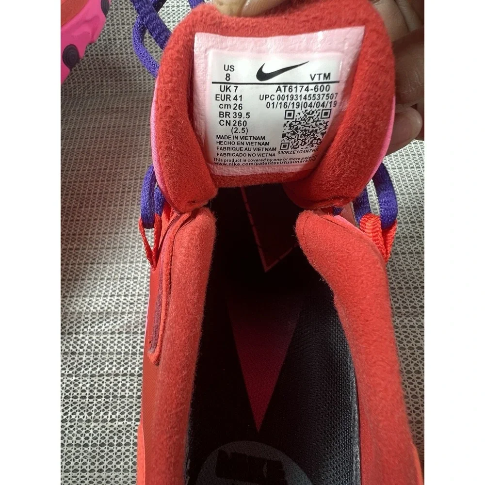 Nike Air Max 270 React AT6174-600 Mystic Red Pink‎ Blast Sneaker Synthetic US-8
